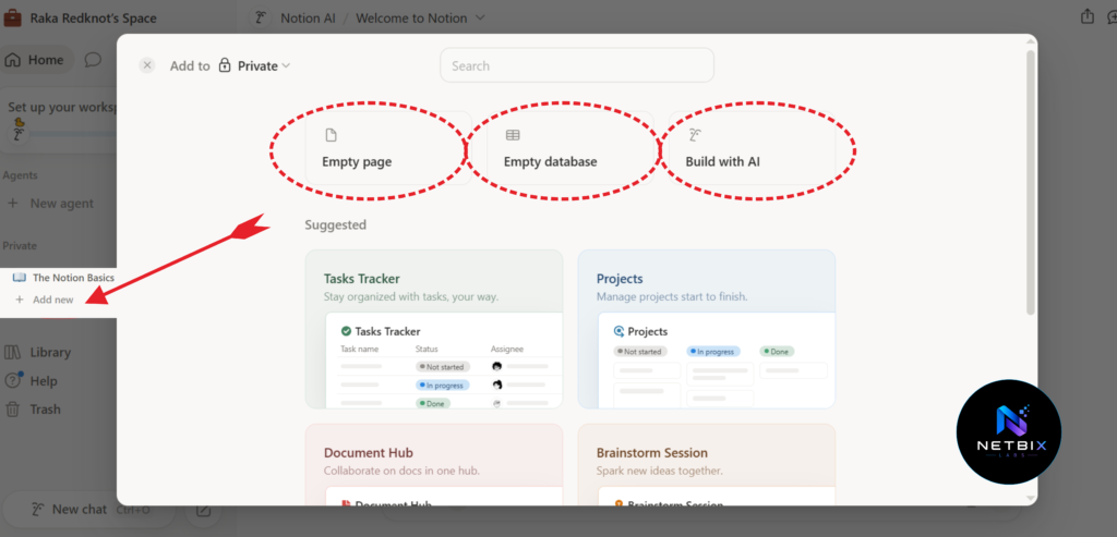 How Professionals Use Notion AI to Organize Daily Workflows - Add New Page