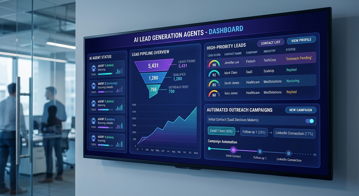 lead generation ai agents dashboard