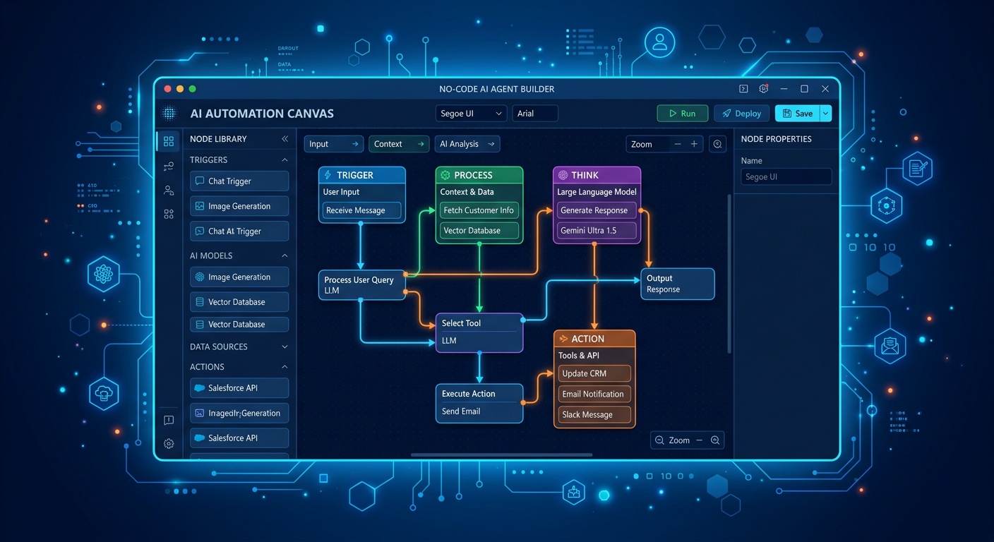 no code ai agent builder workflow automation